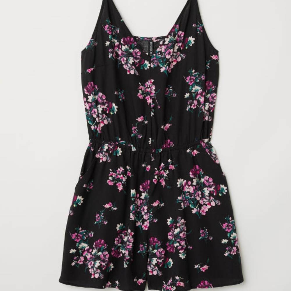 Black & Floral Romper from H&M